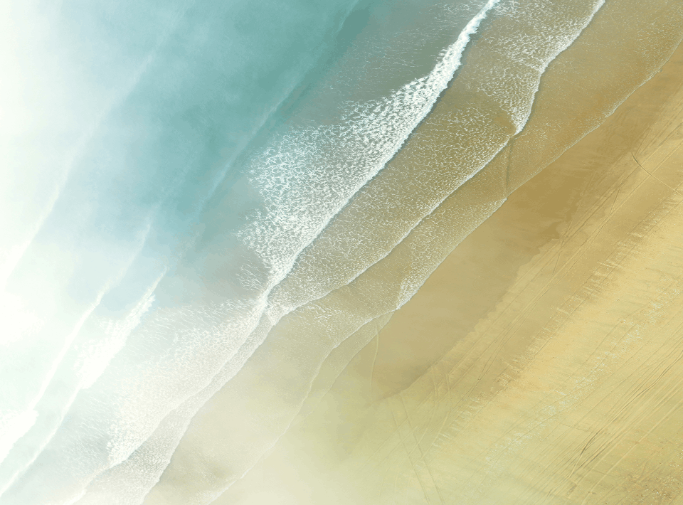 Ocean waves on beach