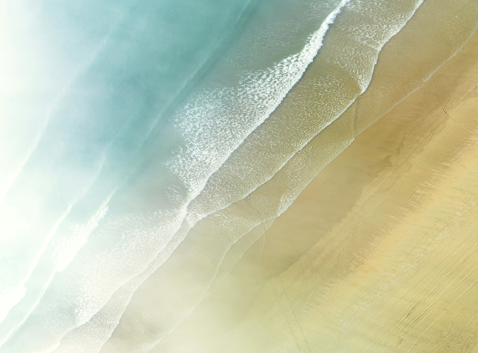 Ocean waves on beach